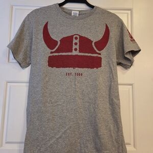 Gray Viking Helmet Graphic Tee